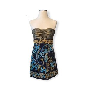 Free People strapless velvet dress